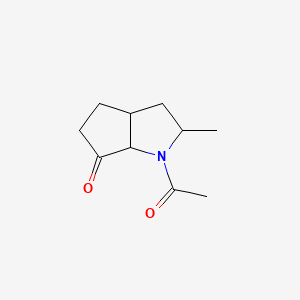 molecular formula C10H15NO2 B569929 1-Acetyl-2-methylhexahydrocyclopenta[b]pyrrol-6(2H)-one CAS No. 117886-30-3
