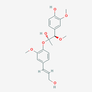 molecular formula C21H26O7 B569931 threo-7-O-Methylguaiacylglycerol |A-coniferyl ether CAS No. 150333-85-0