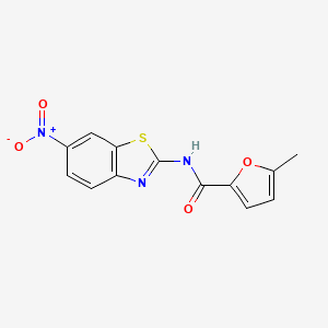molecular formula C13H9N3O4S B5699320 5-methyl-N-(6-nitro-1,3-benzothiazol-2-yl)-2-furamide 