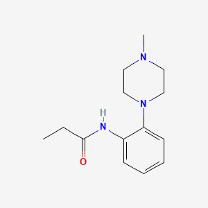 molecular formula C14H21N3O B5699322 N-[2-(4-methyl-1-piperazinyl)phenyl]propanamide 