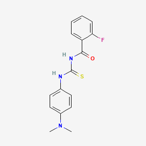 molecular formula C16H16FN3OS B5699341 N-({[4-(dimethylamino)phenyl]amino}carbonothioyl)-2-fluorobenzamide 