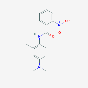 molecular formula C18H21N3O3 B5699349 N-[4-(diethylamino)-2-methylphenyl]-2-nitrobenzamide 