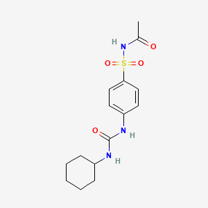 molecular formula C15H21N3O4S B5699350 N-[(4-{[(cyclohexylamino)carbonyl]amino}phenyl)sulfonyl]acetamide 