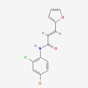 molecular formula C13H9BrClNO2 B5699360 N-(4-bromo-2-chlorophenyl)-3-(2-furyl)acrylamide 