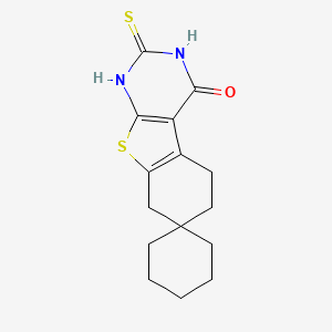 2-thioxo-1,2,3,5,6,8-hexahydro-4H-spiro[1-benzothieno[2,3-d]pyrimidine-7,1'-cyclohexan]-4-one