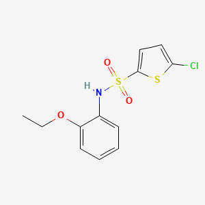 molecular formula C12H12ClNO3S2 B5699389 5-chloro-N-(2-ethoxyphenyl)-2-thiophenesulfonamide 