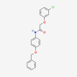 molecular formula C21H18ClNO3 B5699420 N-[4-(benzyloxy)phenyl]-2-(3-chlorophenoxy)acetamide 