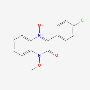 molecular formula C15H11ClN2O3 B5699427 3-(4-chlorophenyl)-1-methoxy-2(1H)-quinoxalinone 4-oxide 