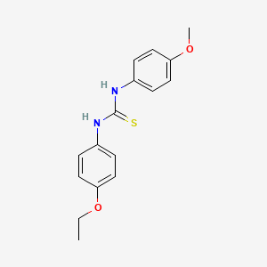 molecular formula C16H18N2O2S B5699434 N-(4-ethoxyphenyl)-N'-(4-methoxyphenyl)thiourea 