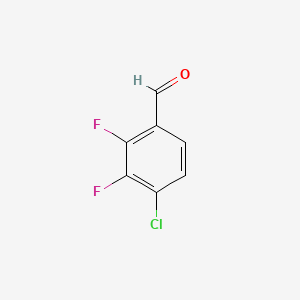 molecular formula C7H3ClF2O B569944 4-Chloro-2,3-difluorobenzaldehyde CAS No. 1160573-23-8