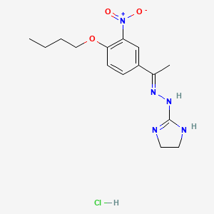 molecular formula C15H22ClN5O3 B5699451 1-(4-butoxy-3-nitrophenyl)ethanone 4,5-dihydro-1H-imidazol-2-ylhydrazone hydrochloride 