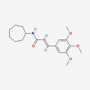 molecular formula C19H27NO4 B5699484 N-cycloheptyl-3-(3,4,5-trimethoxyphenyl)acrylamide 