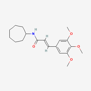 (2E)-N-cycloheptyl-3-(3,4,5-trimethoxyphenyl)prop-2-enamide