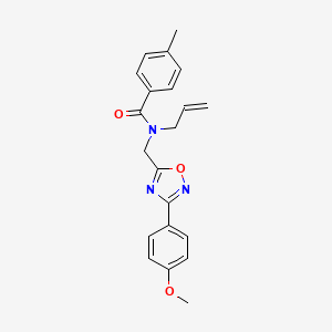 molecular formula C21H21N3O3 B5699503 N-allyl-N-{[3-(4-methoxyphenyl)-1,2,4-oxadiazol-5-yl]methyl}-4-methylbenzamide 