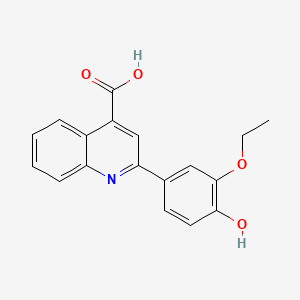molecular formula C18H15NO4 B5699506 2-(3-ethoxy-4-hydroxyphenyl)-4-quinolinecarboxylic acid 