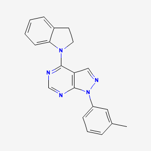 molecular formula C20H17N5 B5699525 4-(2,3-dihydro-1H-indol-1-yl)-1-(3-methylphenyl)-1H-pyrazolo[3,4-d]pyrimidine 