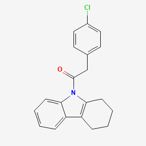 molecular formula C20H18ClNO B5699540 9-[(4-chlorophenyl)acetyl]-2,3,4,9-tetrahydro-1H-carbazole 