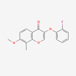 molecular formula C17H13FO4 B5699547 3-(2-fluorophenoxy)-7-methoxy-8-methyl-4H-chromen-4-one 