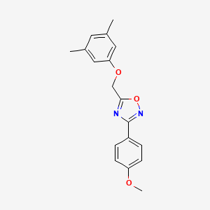 molecular formula C18H18N2O3 B5699549 5-[(3,5-dimethylphenoxy)methyl]-3-(4-methoxyphenyl)-1,2,4-oxadiazole 