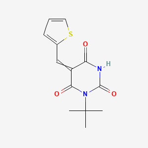 molecular formula C13H14N2O3S B5699558 1-tert-butyl-5-(2-thienylmethylene)-2,4,6(1H,3H,5H)-pyrimidinetrione 