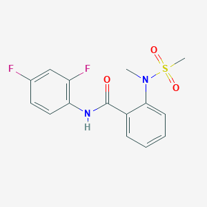 molecular formula C15H14F2N2O3S B5699563 N-(2,4-difluorophenyl)-2-[methyl(methylsulfonyl)amino]benzamide 