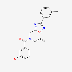 molecular formula C21H21N3O3 B5699570 N-allyl-3-methoxy-N-{[3-(3-methylphenyl)-1,2,4-oxadiazol-5-yl]methyl}benzamide 