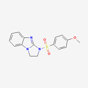 molecular formula C16H15N3O3S B5699573 1-[(4-methoxyphenyl)sulfonyl]-2,3-dihydro-1H-imidazo[1,2-a]benzimidazole 