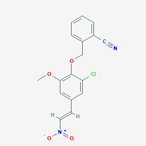 molecular formula C17H13ClN2O4 B5699578 2-{[2-chloro-6-methoxy-4-(2-nitrovinyl)phenoxy]methyl}benzonitrile 