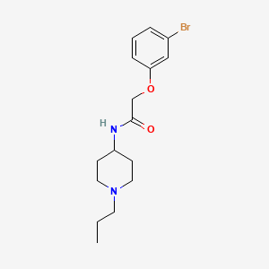 molecular formula C16H23BrN2O2 B5699579 2-(3-bromophenoxy)-N-(1-propyl-4-piperidinyl)acetamide 