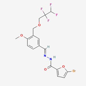 molecular formula C17H15BrF4N2O4 B5699605 5-bromo-N'-{4-methoxy-3-[(2,2,3,3-tetrafluoropropoxy)methyl]benzylidene}-2-furohydrazide 