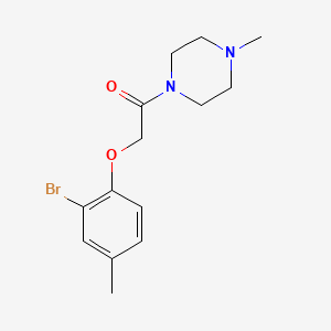 molecular formula C14H19BrN2O2 B5699627 1-[(2-bromo-4-methylphenoxy)acetyl]-4-methylpiperazine 