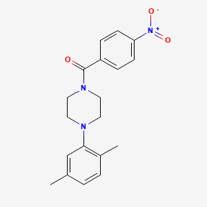 molecular formula C19H21N3O3 B5699633 1-(2,5-dimethylphenyl)-4-(4-nitrobenzoyl)piperazine 