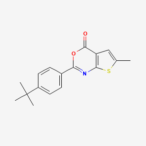 molecular formula C17H17NO2S B5699638 2-(4-tert-butylphenyl)-6-methyl-4H-thieno[2,3-d][1,3]oxazin-4-one 