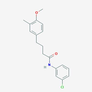 molecular formula C18H20ClNO2 B5699646 N-(3-chlorophenyl)-4-(4-methoxy-3-methylphenyl)butanamide 