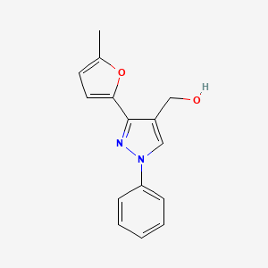 molecular formula C15H14N2O2 B5699651 [3-(5-methyl-2-furyl)-1-phenyl-1H-pyrazol-4-yl]methanol 