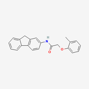 molecular formula C22H19NO2 B5699660 N-9H-fluoren-2-yl-2-(2-methylphenoxy)acetamide 