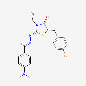 molecular formula C22H23BrN4OS B5699668 4-(dimethylamino)benzaldehyde [3-allyl-5-(4-bromobenzyl)-4-oxo-1,3-thiazolidin-2-ylidene]hydrazone 