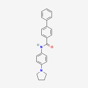 molecular formula C23H22N2O B5699676 N-[4-(1-pyrrolidinyl)phenyl]-4-biphenylcarboxamide 