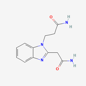 molecular formula C12H14N4O2 B5699682 3-[2-(2-amino-2-oxoethyl)-1H-benzimidazol-1-yl]propanamide 