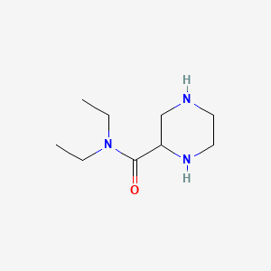 molecular formula C9H19N3O B569970 N,N-Diethylpiperazine-2-carboxamide CAS No. 121885-08-3