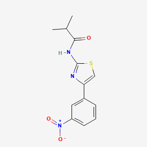 molecular formula C13H13N3O3S B5699709 2-methyl-N-[4-(3-nitrophenyl)-1,3-thiazol-2-yl]propanamide 