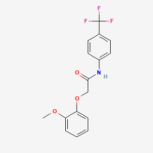 molecular formula C16H14F3NO3 B5699761 2-(2-methoxyphenoxy)-N-[4-(trifluoromethyl)phenyl]acetamide 
