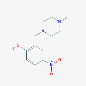 molecular formula C12H17N3O3 B5699763 2-[(4-methyl-1-piperazinyl)methyl]-4-nitrophenol 