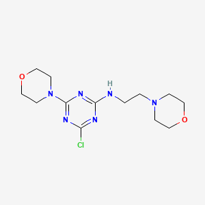 molecular formula C13H21ClN6O2 B5699770 4-chloro-6-(4-morpholinyl)-N-[2-(4-morpholinyl)ethyl]-1,3,5-triazin-2-amine 