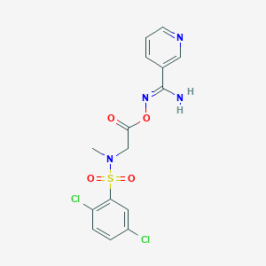 molecular formula C15H14Cl2N4O4S B5699782 N'-({2-[[(2,5-dichlorophenyl)sulfonyl](methyl)amino]acetyl}oxy)-3-pyridinecarboximidamide 