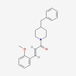 molecular formula C22H25NO2 B5699786 4-benzyl-1-[3-(2-methoxyphenyl)acryloyl]piperidine 