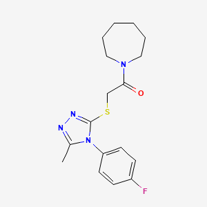 molecular formula C17H21FN4OS B5699800 1-({[4-(4-fluorophenyl)-5-methyl-4H-1,2,4-triazol-3-yl]thio}acetyl)azepane 
