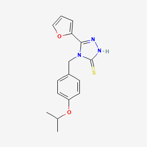 molecular formula C16H17N3O2S B5699819 5-(2-furyl)-4-(4-isopropoxybenzyl)-4H-1,2,4-triazole-3-thiol 
