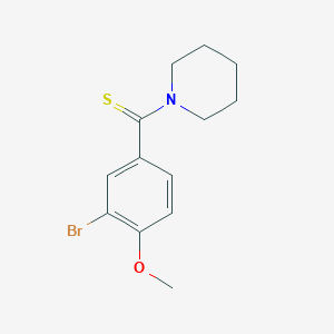 molecular formula C13H16BrNOS B5699847 1-[(3-bromo-4-methoxyphenyl)carbonothioyl]piperidine 