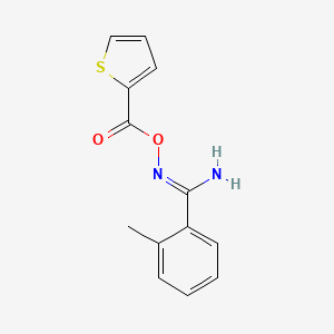 molecular formula C13H12N2O2S B5699861 2-methyl-N'-[(2-thienylcarbonyl)oxy]benzenecarboximidamide 